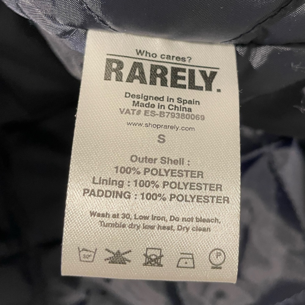 Rarely Blue Bomber Jacket with Star Detail / Size Small - Picture 4 of 4